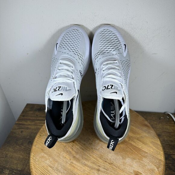 Nike Air Max 270 Shoes Mens Size 13 White Black AH8050-100 Running Sneakers - Picture 6 of 8
